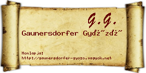 Gaunersdorfer Győző névjegykártya